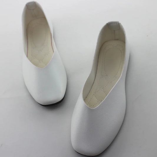 PU Leather Candy Color Ladies Flat Shoes Women Ballet Flats Point Toe Loafers Shoes Woman Retro Zapatos Mujer Big Size42 WSH2442