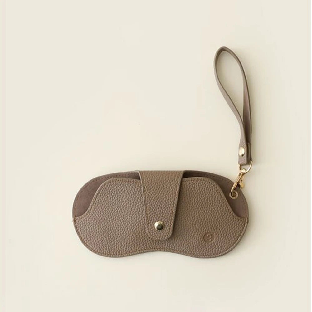 Soft Lychee Pattern Pu Leather Glasses Bag Retro Sunglasses Case Portable Myopia Frame Case Simple Eyeglasses Bag
