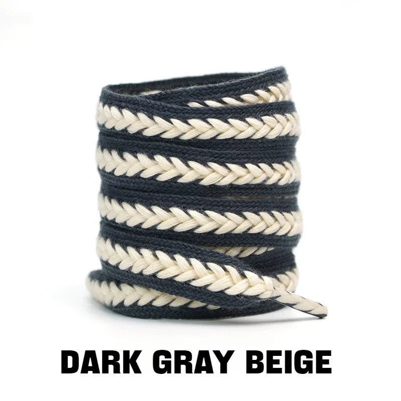 Sneakers Flat Shoelace Fashion Wheat Shoelaces 1.5cm Widen Brand Cotton Laces for Shoes 100/120/140/160CM Shoestrings 1Pair