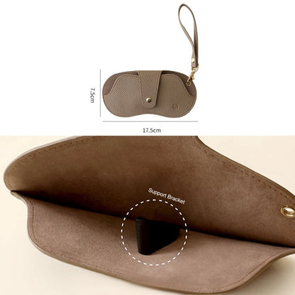 Soft Lychee Pattern Pu Leather Glasses Bag Retro Sunglasses Case Portable Myopia Frame Case Simple Eyeglasses Bag