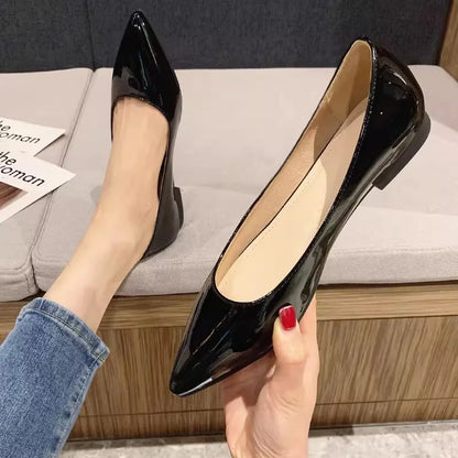 Spring Autumn Women Flats Pointed Toe New 2021 Plaid Ballet Flats Woman Shoes Solid Color Boat Shoes zapatos mujer Single Shoes