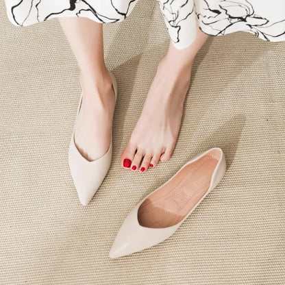 Spring Autumn Women Flats Pointed Toe New 2021 Plaid Ballet Flats Woman Shoes Solid Color Boat Shoes zapatos mujer Single Shoes