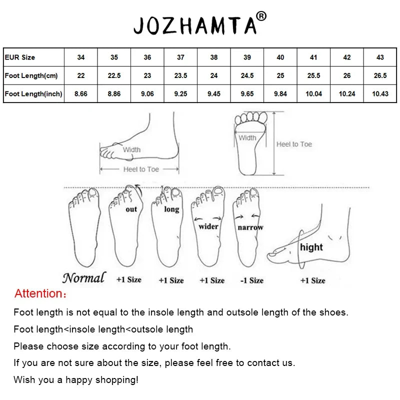 JOZHAMTA Size 33-42 Women Ballet Flats Shoes Real Leather Buckle Strap Casual Loafers Low Heels Luxury Mary Janes Office Lady