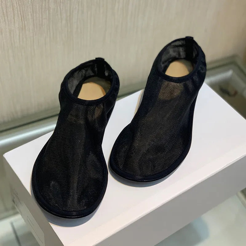 Ins style Fashion Women Lazy Loafers Mesh Ballet Flats Spring Summer Walking Dance Shoes Woman ﻿Breathable Slip-on Espadrilles