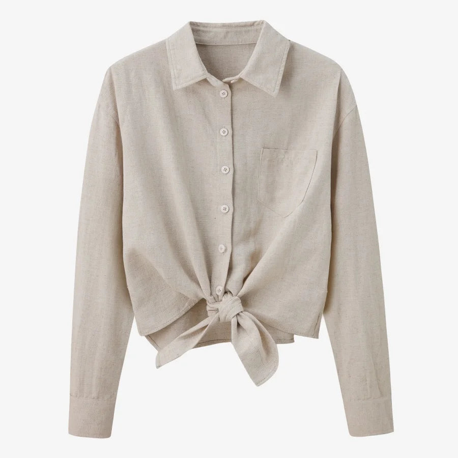 AS 2025 linen shirt + dress matching  set high quality nature linen with Breathable fabric