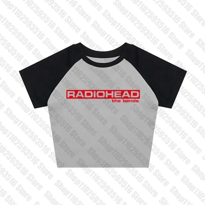 Crop Top Emo Girl Gothic Letter Print Cute Black Baby Tee Punk Streetwear Vintage Grunge T-Shirt Y2k Clothes Summer Women's Slim