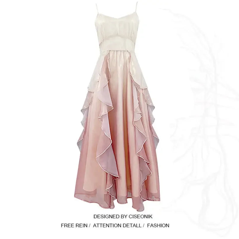 Women's Summer New Elegant Chiffon Sunscreen Shirt+Strap Skirt Two piece Suit 2026 Lady Korean Fashion Sexy Dress Matching Set