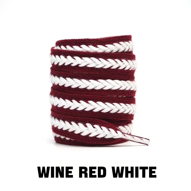 Sneakers Flat Shoelace Fashion Wheat Shoelaces 1.5cm Widen Brand Cotton Laces for Shoes 100/120/140/160CM Shoestrings 1Pair