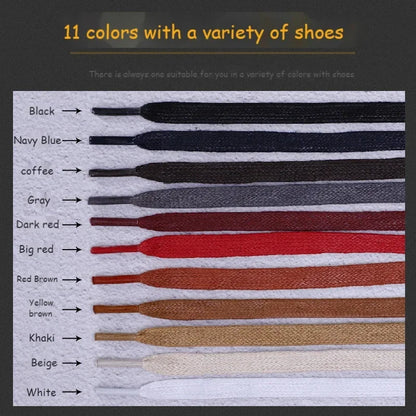 1Pair Quality Flat Waterproof Shoe laces Waxed Cotton Shoelaces Unisex Boots Casual Sneakers Shoelace Leather Laces Shoes