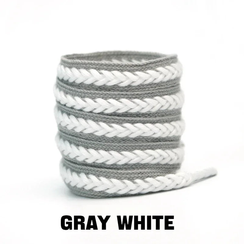 Sneakers Flat Shoelace Fashion Wheat Shoelaces 1.5cm Widen Brand Cotton Laces for Shoes 100/120/140/160CM Shoestrings 1Pair