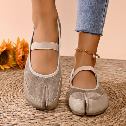 New Red Ballet Flats Trainers Women Split Toe Ballerina Tabi Walking Sneakers Woman Mary Jane Shoes Footwear