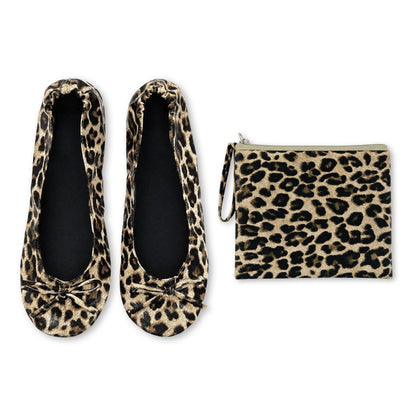 Women's Foldable Portable Ballet Flats Soft Sole Roll Up Slippers Slip OnComfy ancing Flat Shoes for Travel Wedding with Bag