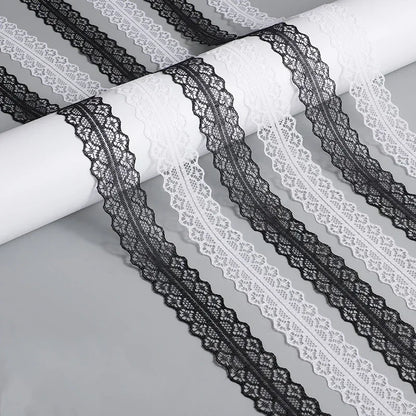 New 2.9CM Width Fancy Flat Shoelace Lace Braided Shoelaces Black White Silk Shoe Laces for Ballet Sneakers German Training Shoes