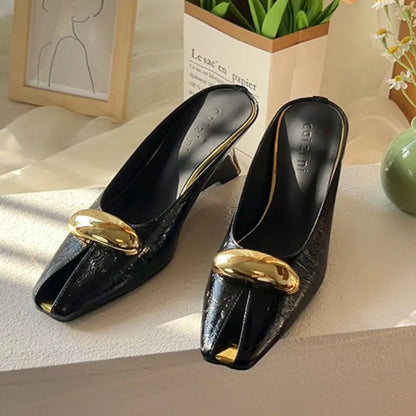 Women Platform Sandals Flats Mules Hollow Wedge Sandals Summer 2025 Sexy New Slingback Woman Shoes Luxury Sandalias De Mujer
