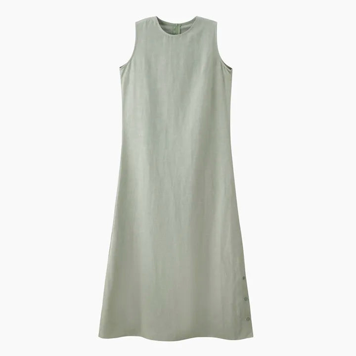 AS 2025 linen shirt + dress matching  set high quality nature linen with Breathable fabric