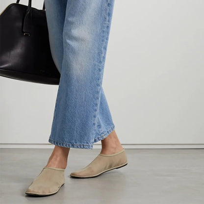 Ins style Fashion Women Lazy Loafers Mesh Ballet Flats Spring Summer Walking Dance Shoes Woman ﻿Breathable Slip-on Espadrilles