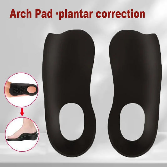 1Pair Orthopedic Insoles for Flat Feet Arch insole Walking Pad Arch Support Shock-absorbing Pressure-relieving Walking Foot Care