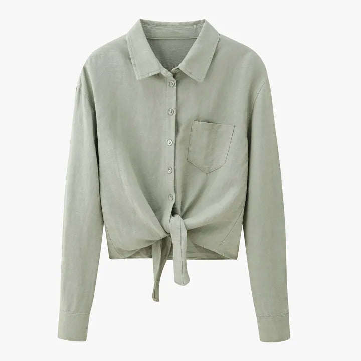 AS 2025 linen shirt + dress matching  set high quality nature linen with Breathable fabric